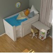 Compact Spacesaver Single Bed With Cupboard Doors